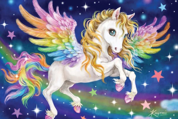 Pegasus: Rainbow Pegasus by Kayomi Harai