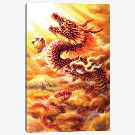 Red Dragon Canvas Print #KYI283} by Kayomi Harai Canvas Print