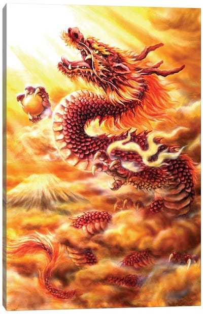 Red Dragon Canvas Art Print - Dragon Art