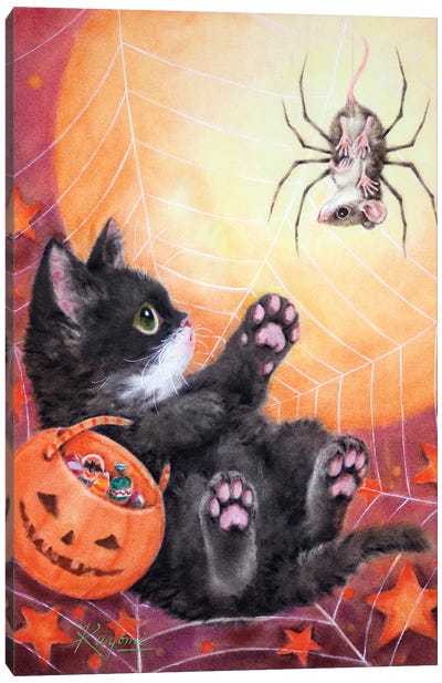 Scary Spider Canvas Art Print - Kayomi Harai