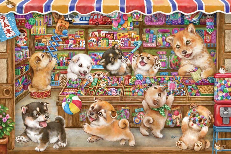 Shibas Candy Store by Kayomi Harai wall art