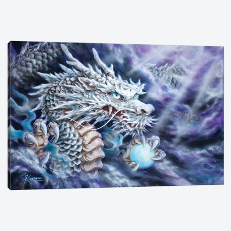 Silver Dragon Canvas Print #KYI299} by Kayomi Harai Canvas Wall Art