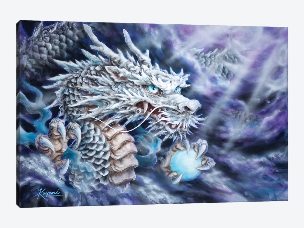 Silver Dragon by Kayomi Harai 1-piece Canvas Artwork