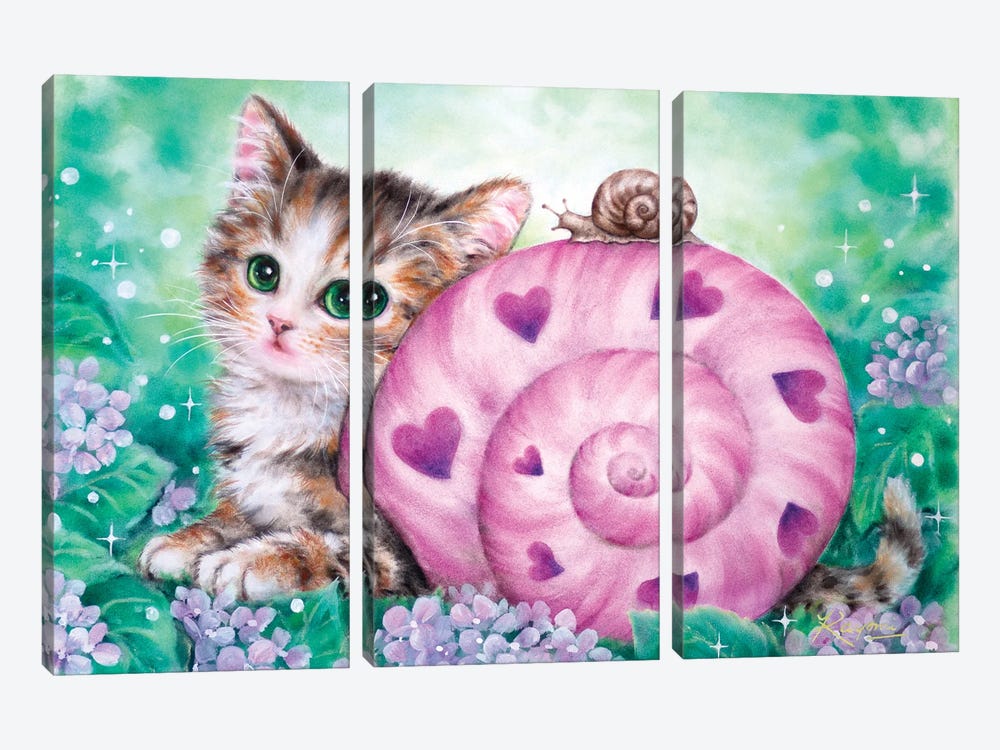 Snail Friends by Kayomi Harai 3-piece Canvas Print