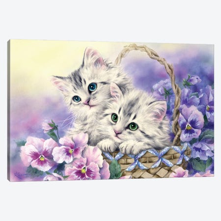Spring Basket Canvas Print #KYI307} by Kayomi Harai Canvas Art Print