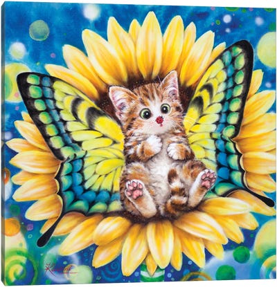 Sunflower Fairy Canvas Art Print - Kayomi Harai