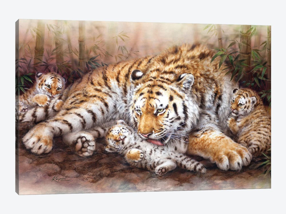 Tiger Family by Kayomi Harai 1-piece Art Print