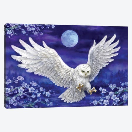 White Owl Canvas Print #KYI329} by Kayomi Harai Canvas Art