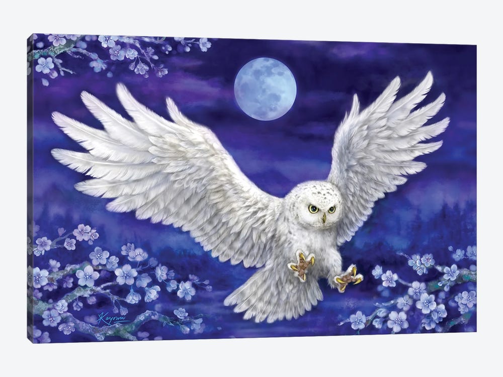White Owl by Kayomi Harai 1-piece Canvas Art