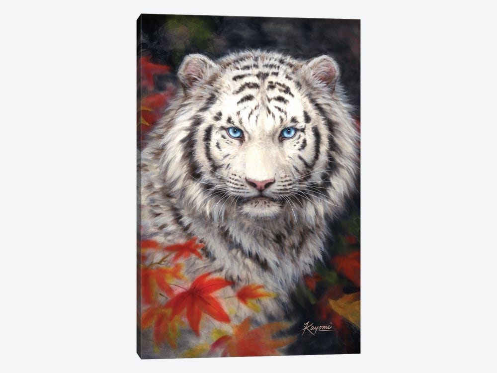 White Tiger Autumn by Kayomi Harai 1-piece Canvas Print