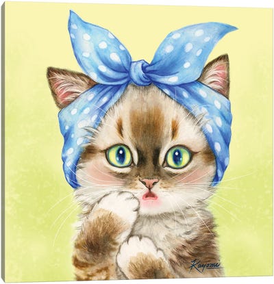 365 Days Of Cats: 71 Canvas Art Print - Kayomi Harai