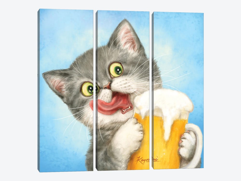 365 Days Of Cats: 72 by Kayomi Harai 3-piece Canvas Art