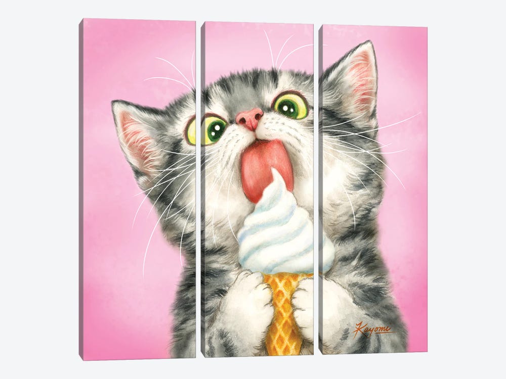 365 Days Of Cats: 76 by Kayomi Harai 3-piece Canvas Print