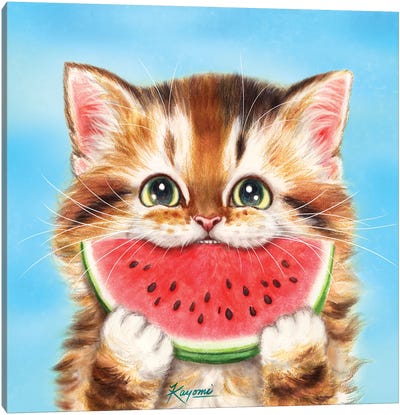 365 Days Of Cats: 78 Canvas Art Print - Melons