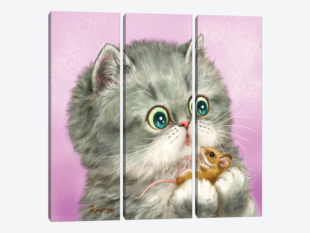 365 Days Of Cats: 83 by Kayomi Harai 3-piece Canvas Print