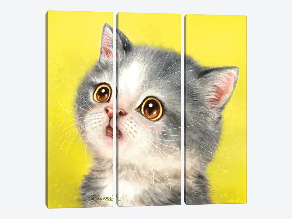 365 Days Of Cats: 113 by Kayomi Harai 3-piece Canvas Art Print