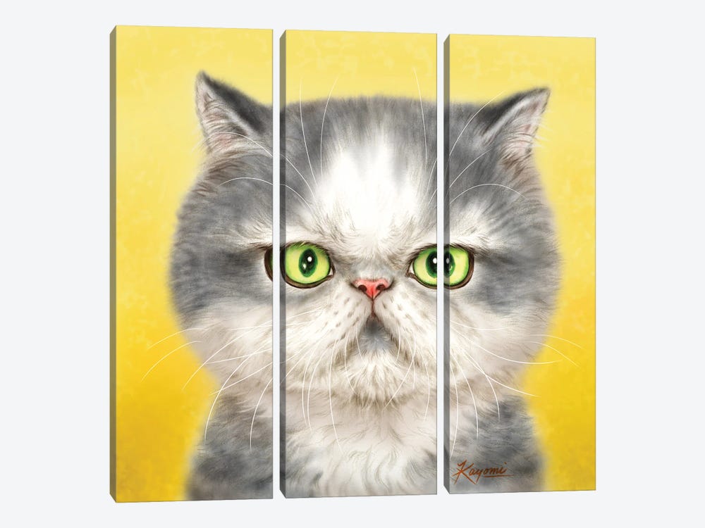365 Days Of Cats: 132 by Kayomi Harai 3-piece Canvas Art Print