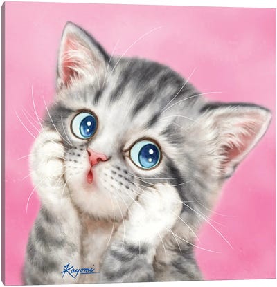 365 Days Of Cats: 156 Canvas Art Print - Kitten Art