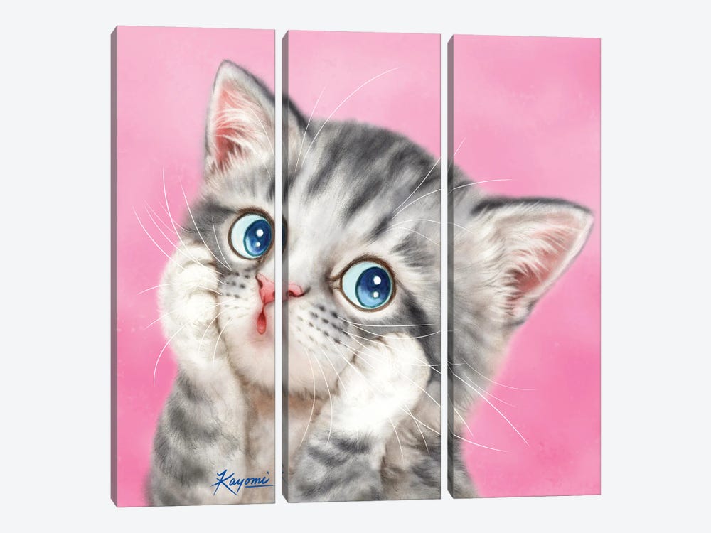 365 Days Of Cats: 156 by Kayomi Harai 3-piece Canvas Art Print