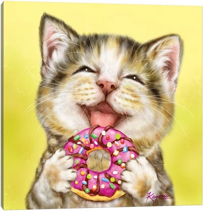 365 Days Of Cats: 178 Canvas Art Print - Donut Art