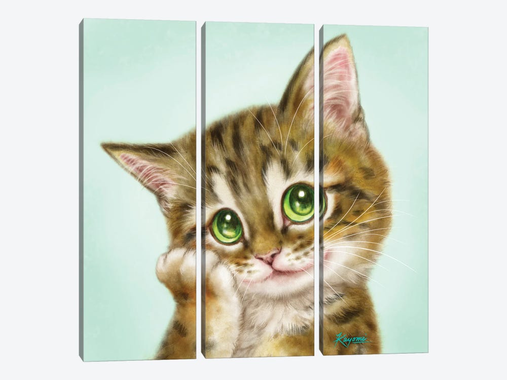 365 Days Of Cats: 179 by Kayomi Harai 3-piece Canvas Print