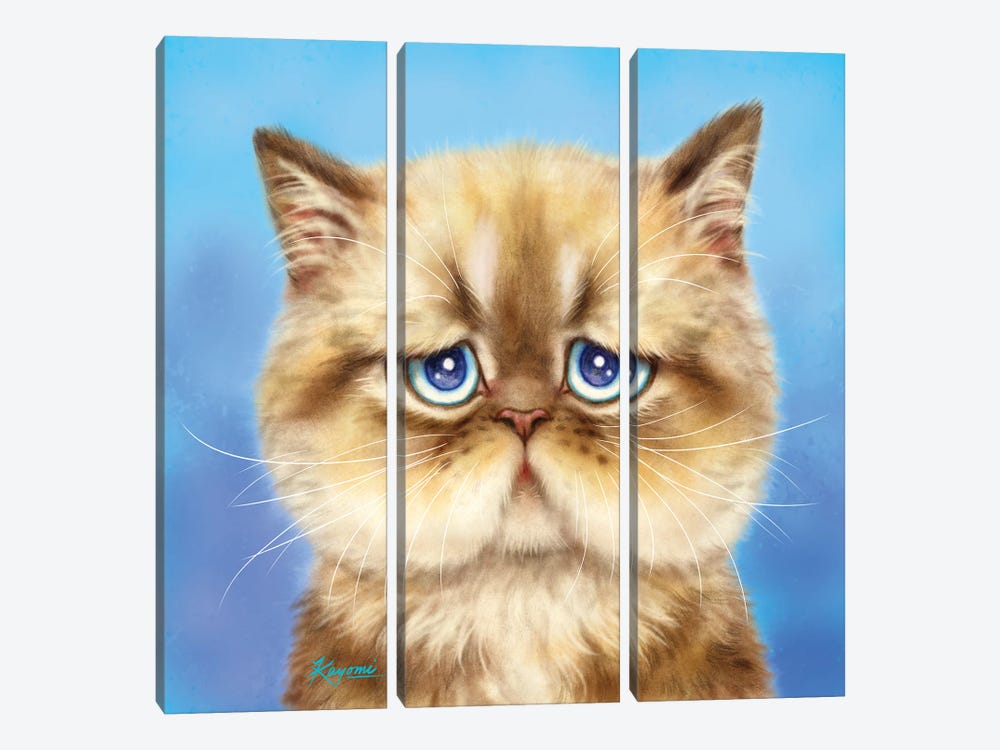 365 Days Of Cats: 186 by Kayomi Harai 3-piece Canvas Wall Art