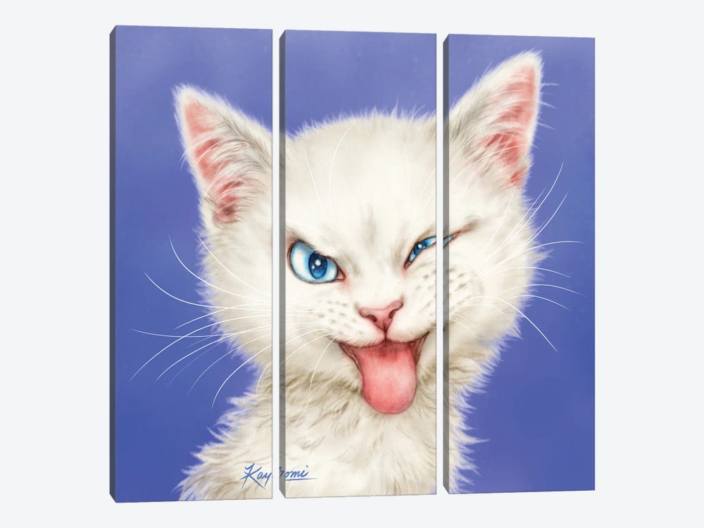 365 Days Of Cats: 196 by Kayomi Harai 3-piece Canvas Art Print