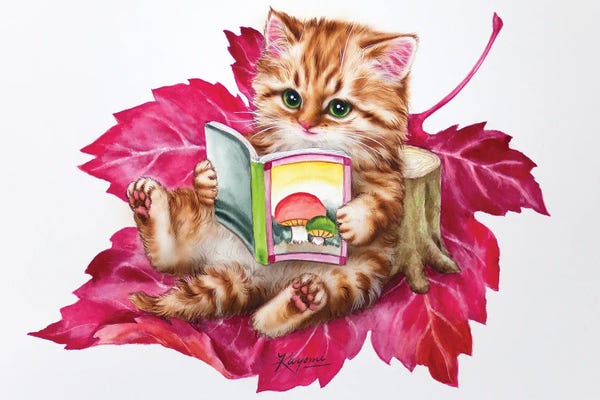 Kittens: Autumn Leaf by Kayomi Harai