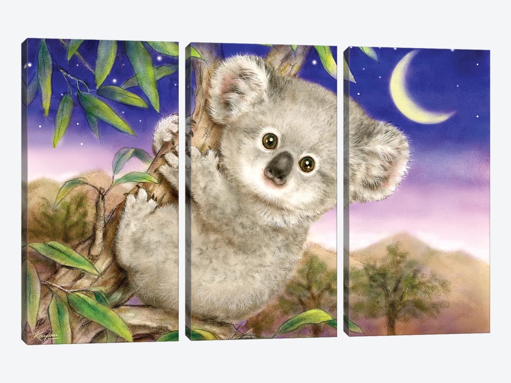 Baby Koala by Kayomi Harai 3-piece Canvas Wall Art