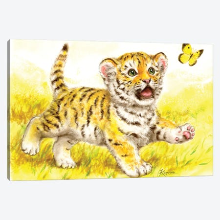Baby Tiger Canvas Print #KYI85} by Kayomi Harai Canvas Print