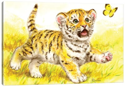 Baby Tiger Canvas Art Print - Kayomi Harai