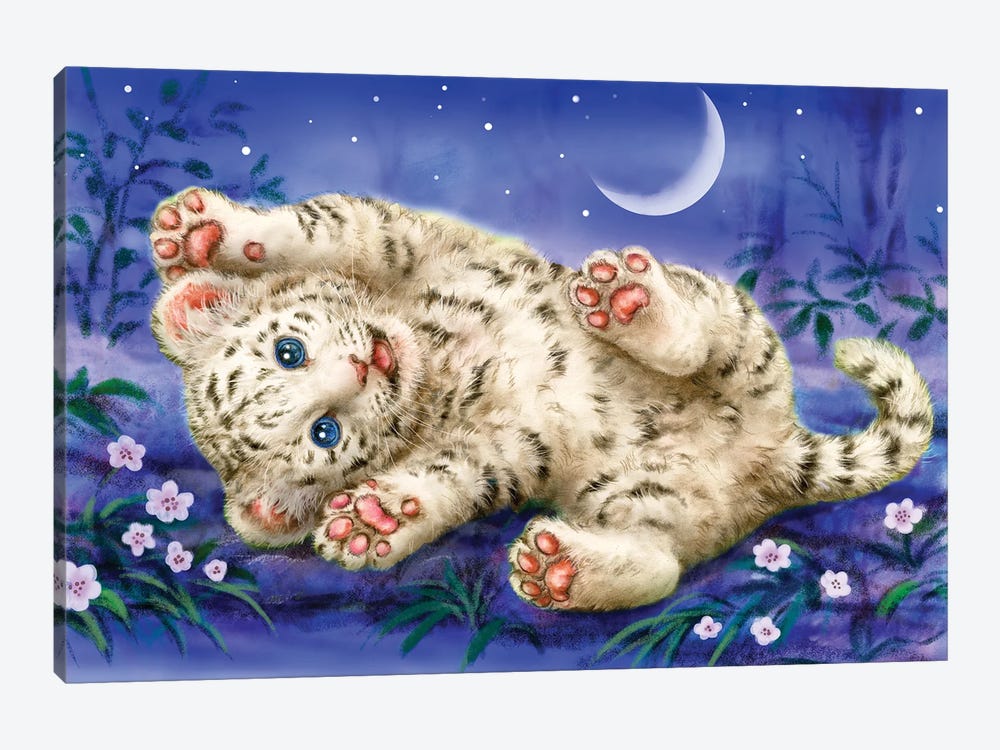 Baby White Tiger by Kayomi Harai 1-piece Canvas Art Print