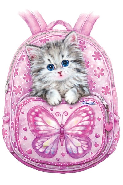 Backpack Kitty by Kayomi Harai art print
