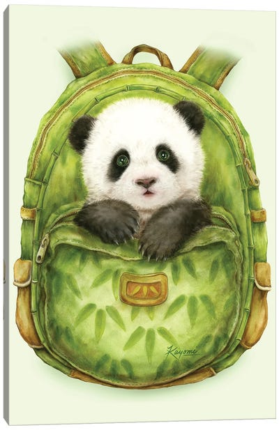 Backpack Panda Canvas Art Print - Kayomi Harai