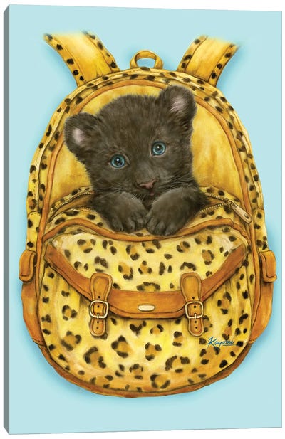 Backpack Panther Canvas Art Print - Kayomi Harai