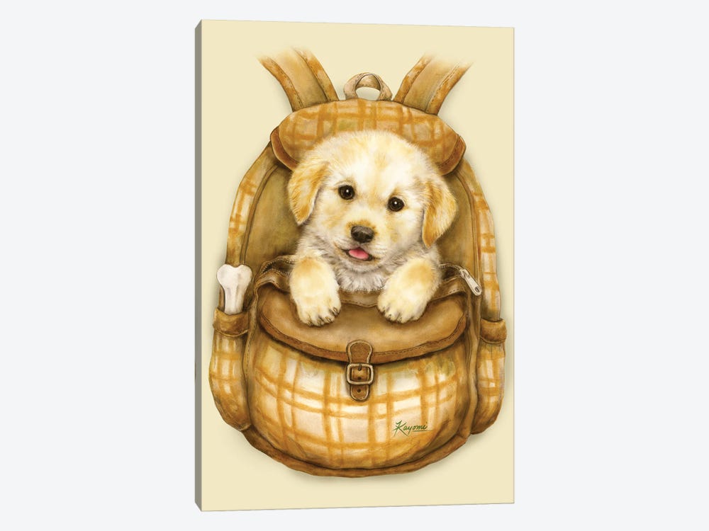 Backpack Puppy by Kayomi Harai 1-piece Canvas Print