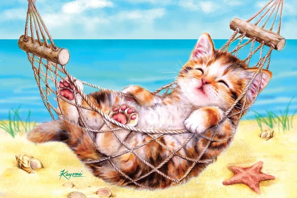 Kittens: Beach Hammock by Kayomi Harai