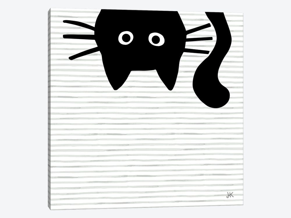 Sneaky Black Cat by Jenn Kay 1-piece Canvas Artwork