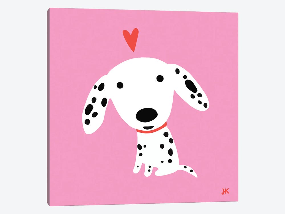 Dalmatian Puppy Love by Jenn Kay 1-piece Art Print