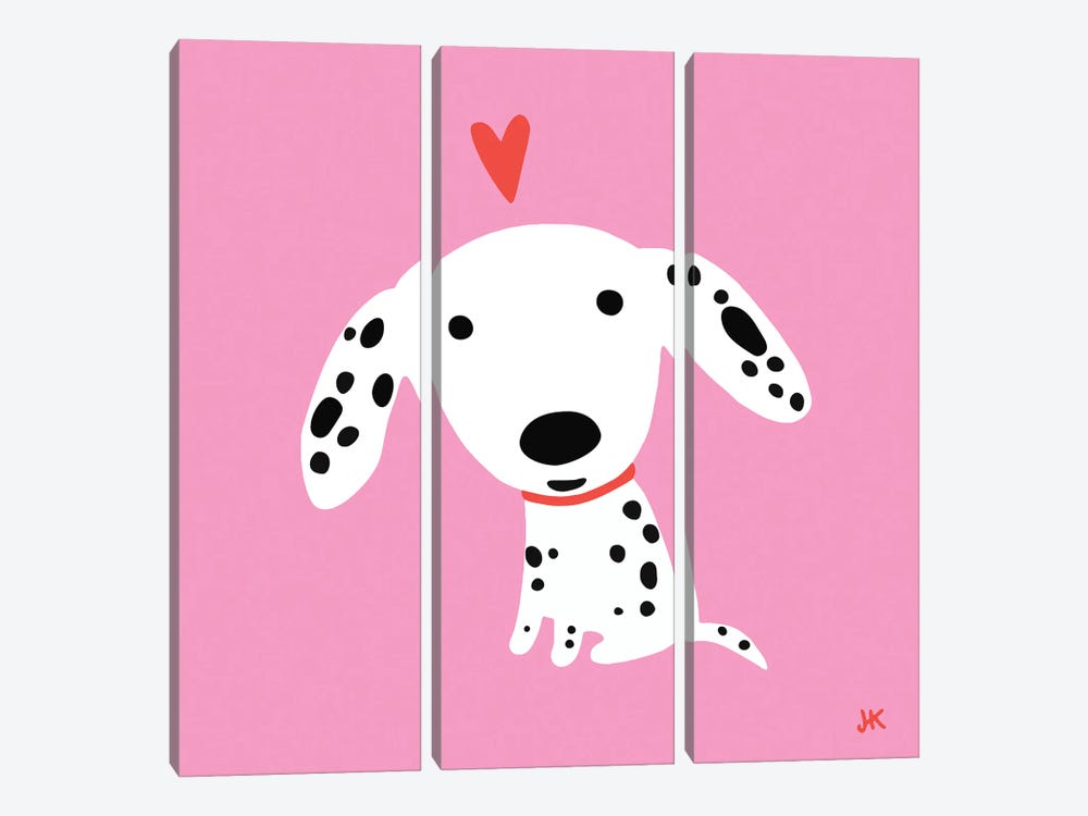 Dalmatian Puppy Love by Jenn Kay 3-piece Art Print