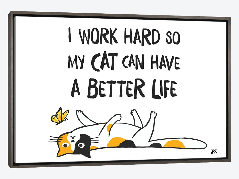 I Work Hard Cat Better Life Funny Animal Quote Socks by EnvyArt