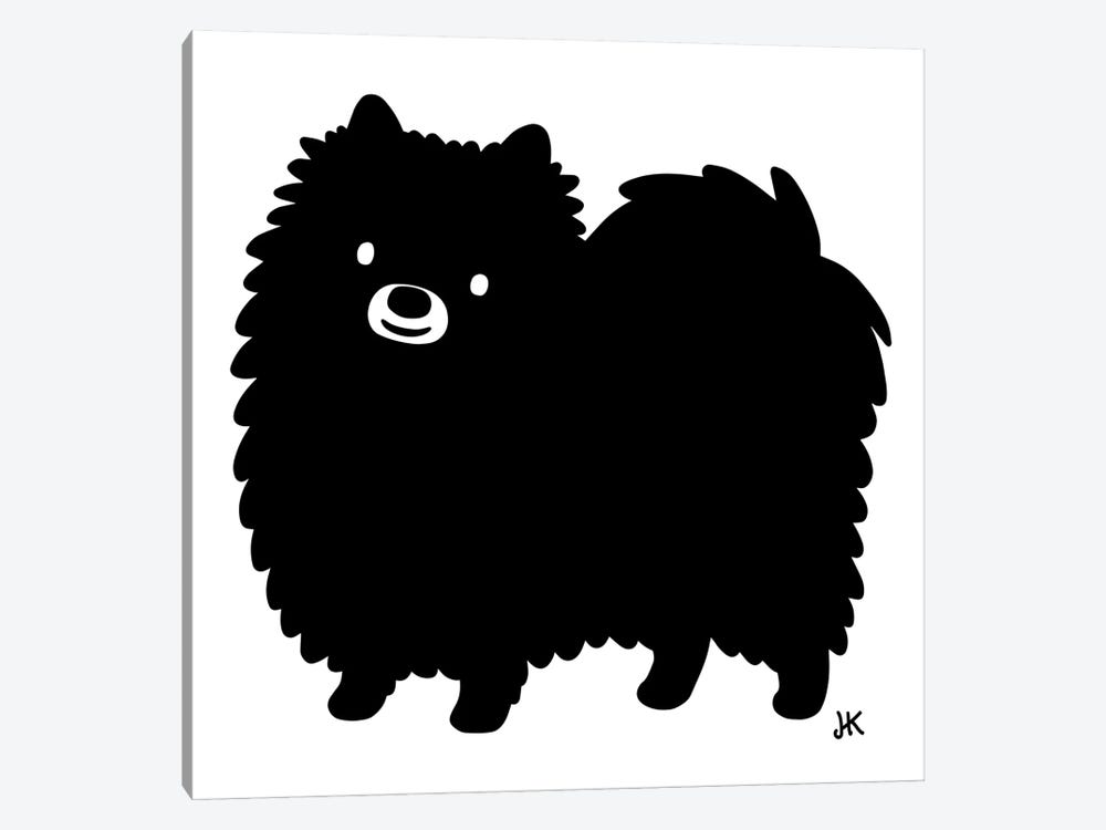 Black Pomeranian by Jenn Kay 1-piece Canvas Artwork