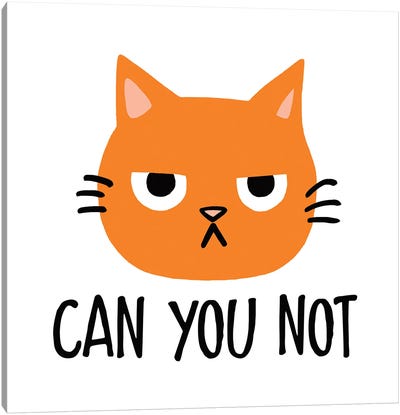 Can You Not - Annoyed Cat Canvas Art Print - Jenn Kay