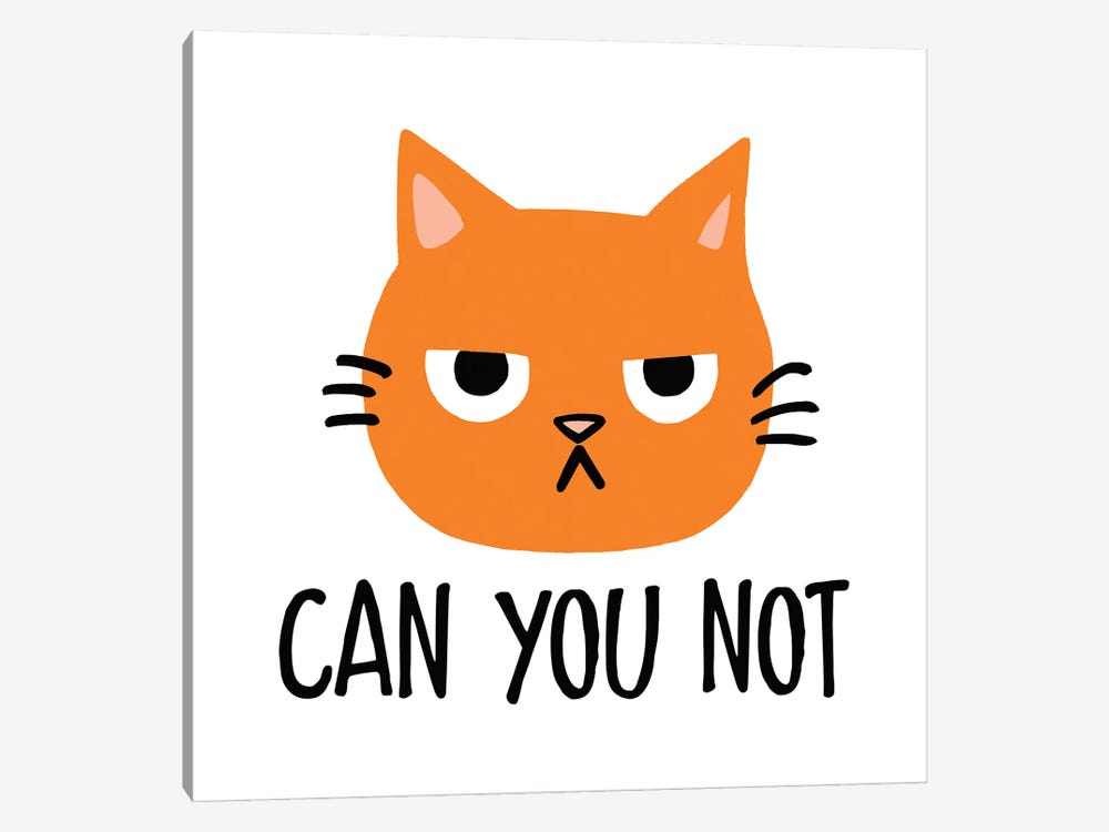 Can You Not - Annoyed Cat by Jenn Kay 1-piece Canvas Art