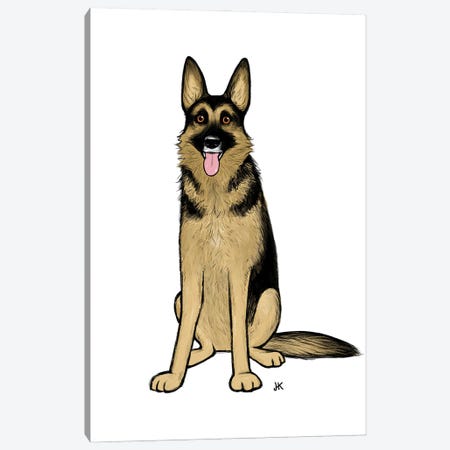 German Shepherd Dog Canvas Print #KYJ82} by Jenn Kay Canvas Art Print
