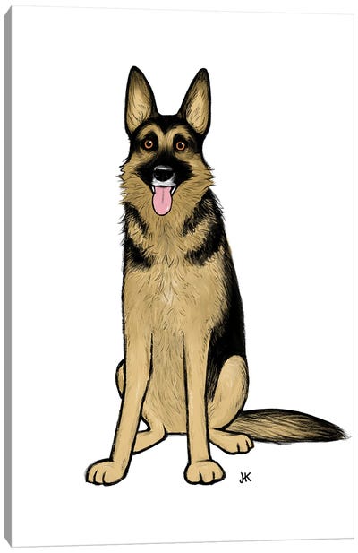 German Shepherd Dog Canvas Art Print - Jenn Kay