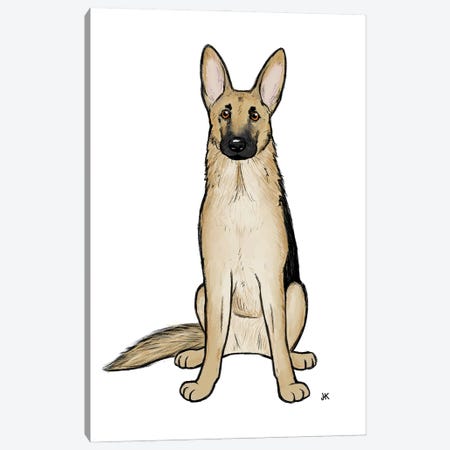 Light Tan German Shepherd Dog Canvas Print #KYJ83} by Jenn Kay Canvas Print