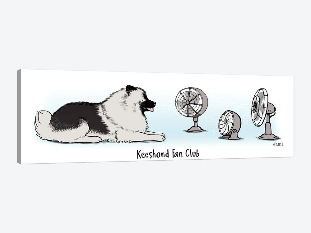 Keeshond Fan Club by Jenn Kay 1-piece Art Print