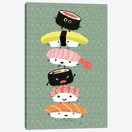 Sushi Stack Canvas Print #KYJ97} by Jenn Kay Canvas Art Print