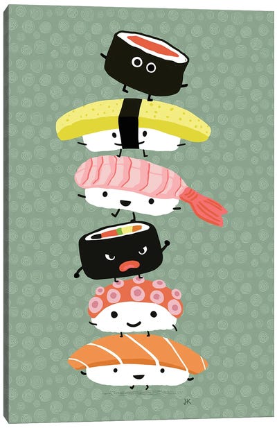 Sushi Stack Canvas Art Print - Sushi